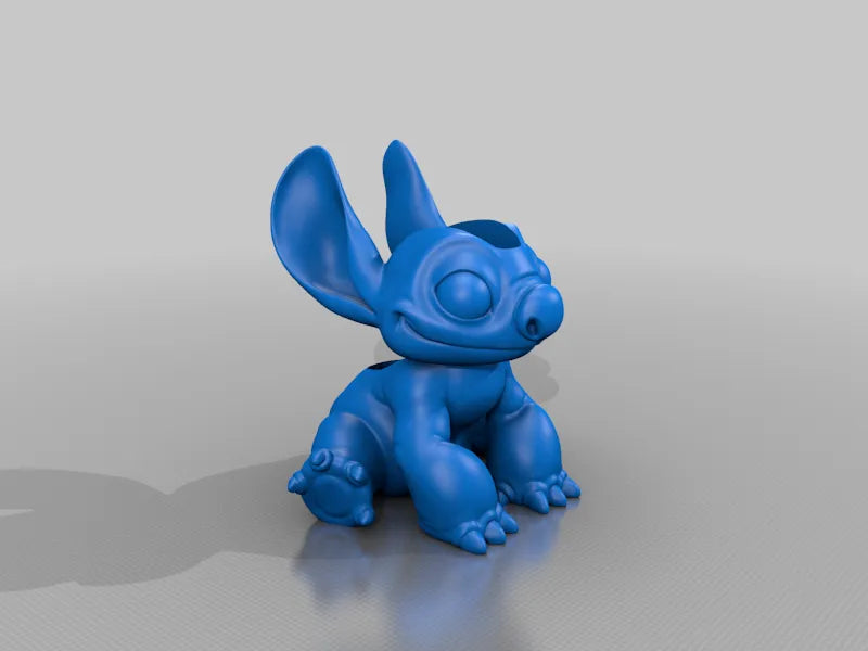 3D Printed Blue Alien Dog